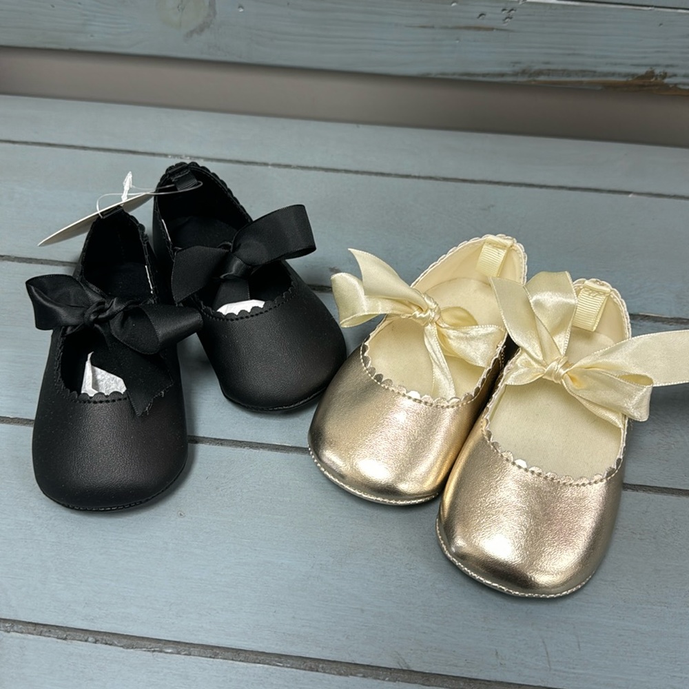 2 Pair First Impressions Soft Ballet Slippers
